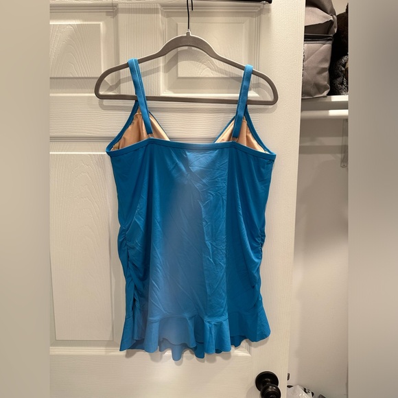 Lands End Light Blue Tankini Top - Picture 2 of 5